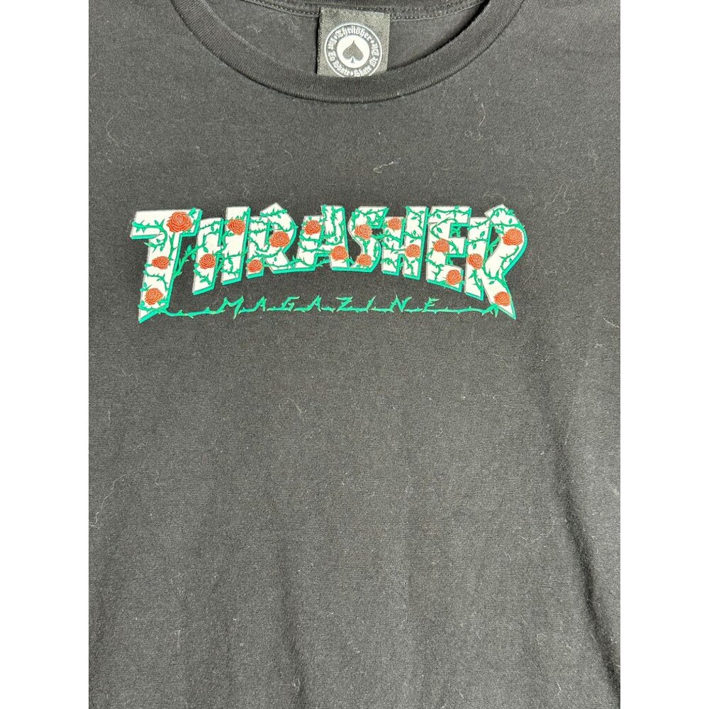Thrasher Skate Magazine Black Short Sleeve Tee Shirt Mens Large